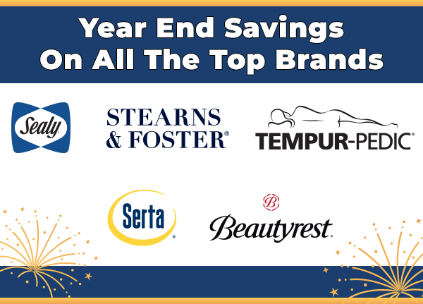 End of year savings on all the top brands